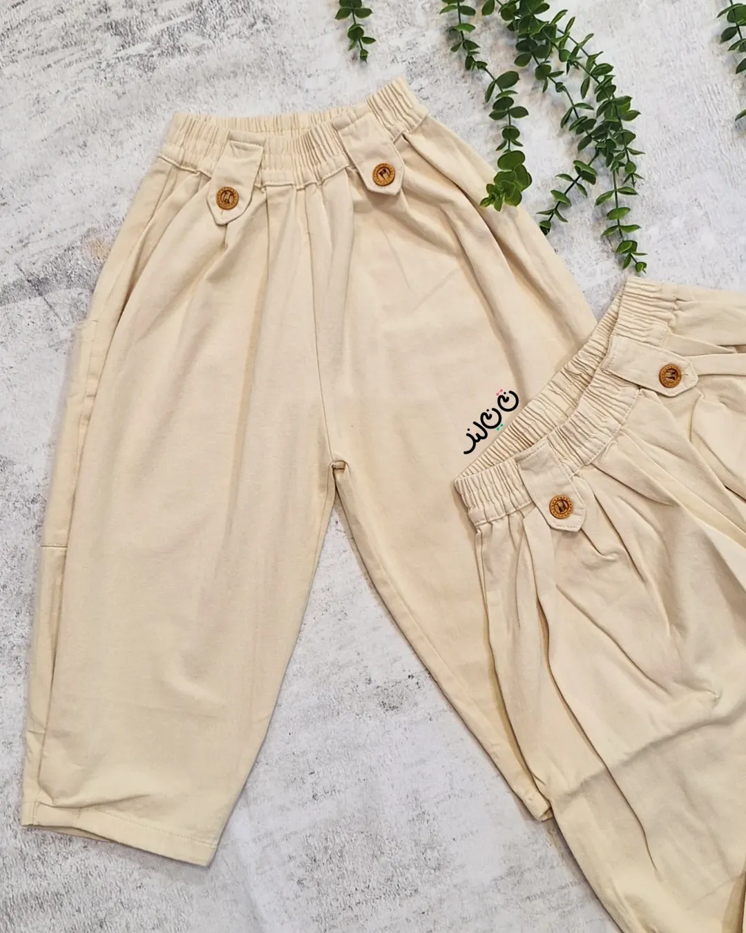 شلوار بالونی کتان بچگانه