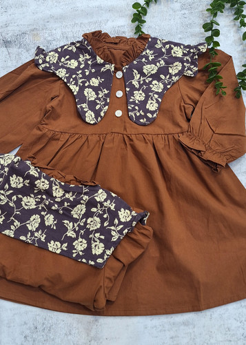 پیراهن یقه گلدار